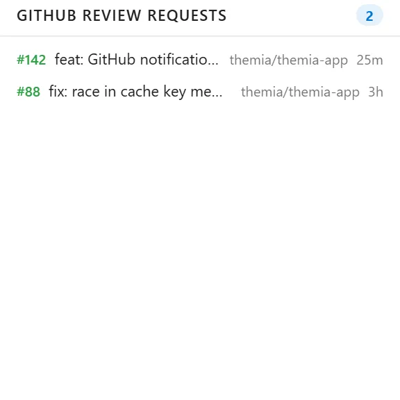 GitHub Review Requests